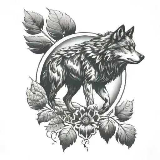 Wolf Paw Print Raven Inside Representing