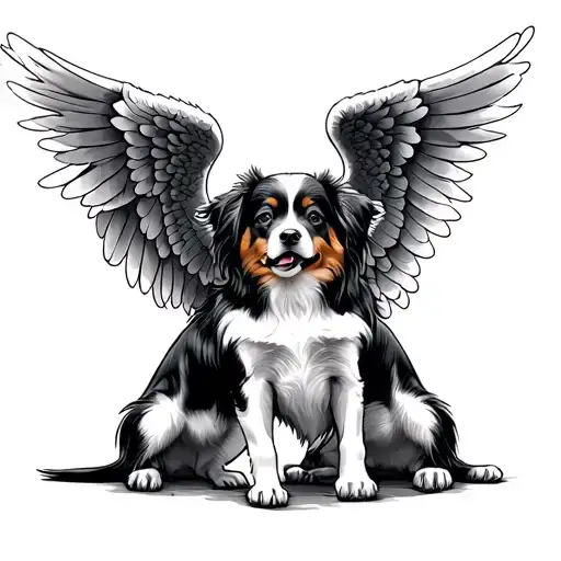 Dogs With Angel Wings Spread