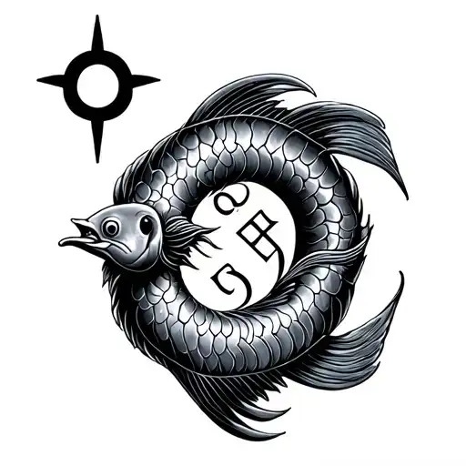 Pisces Star Sign With Lgbtq Symbol