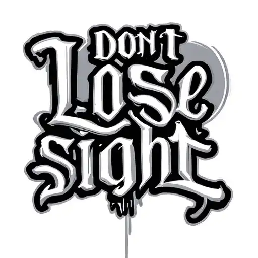 Dont Lose Sight Lettering