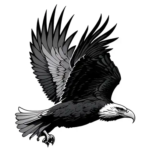 Striking Eagle Soaring