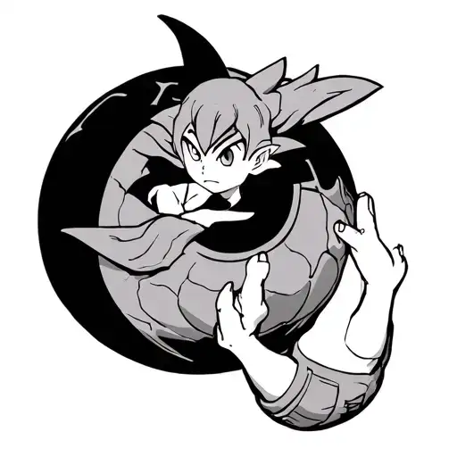 Lucy Holding A Dragon Ball Z Ball