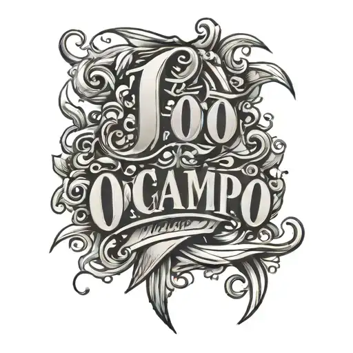Lettering Tattoo That Says I Ocampo