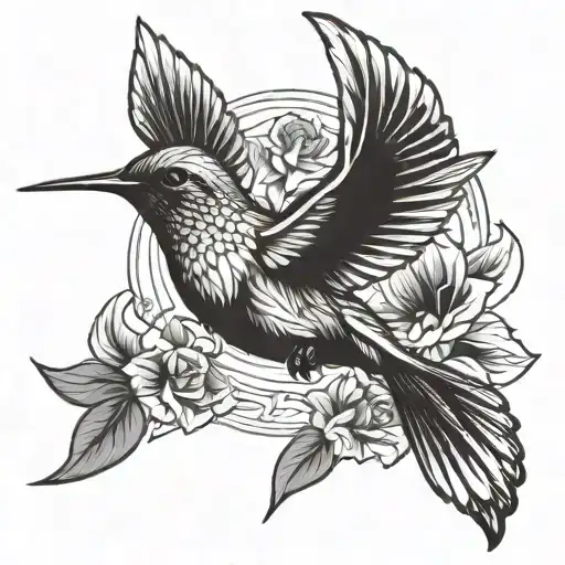 Hummingbird Flying Angry