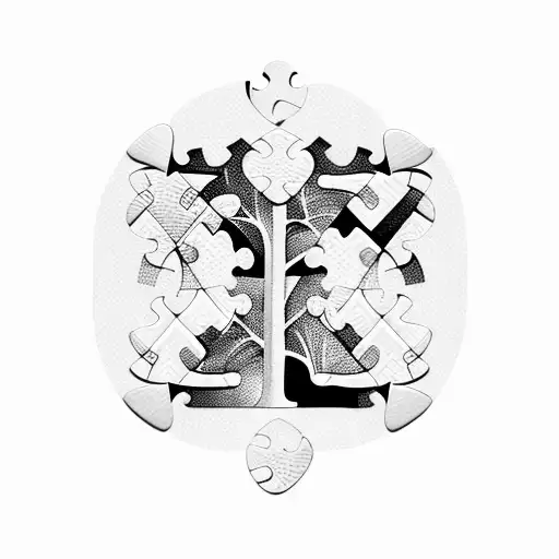 Java Code Snippets Forming A Tree With Leaves In The Shape Of Puzzle Pieces