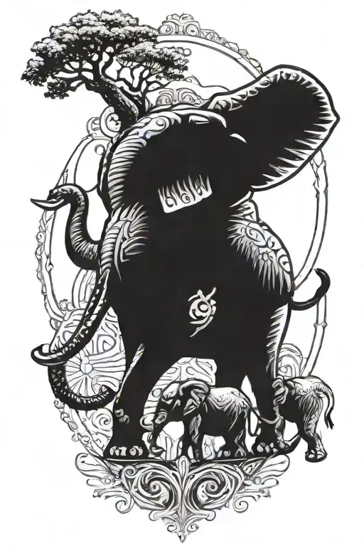 War Elephant And Circus Elephant Combined Together