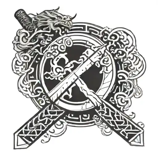 Kanji Attitude With Katana