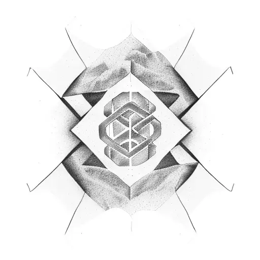A Minimalist Tattoo Of An Infinity Symbol Shaped Like A Mountain Range