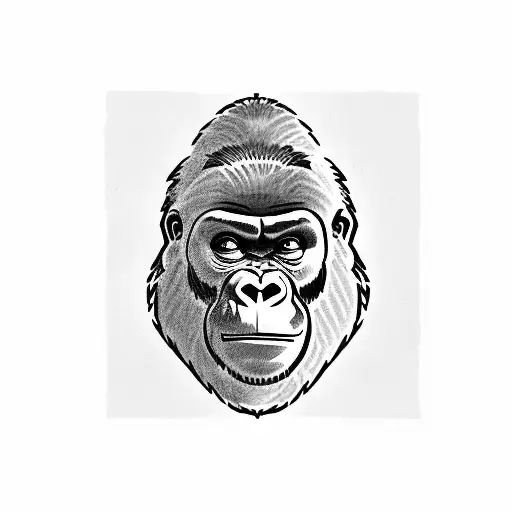 Gorilla With 5 In The Middle