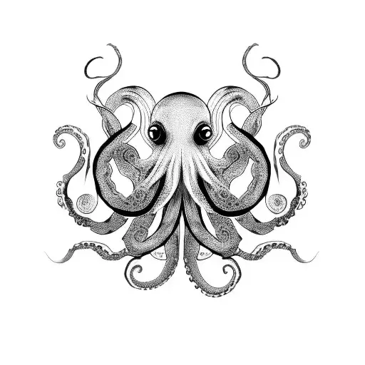 Black Pattern Octopus