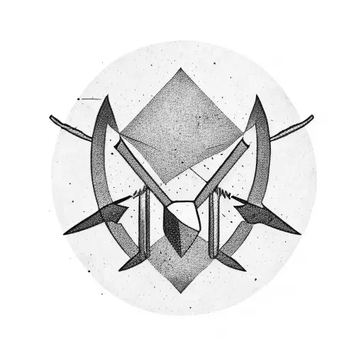 Arrow Being Shot Through A Hundred Dollar Bill