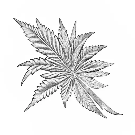 A Marijuana Leaf Forming The Shape Of The Maldives Islands