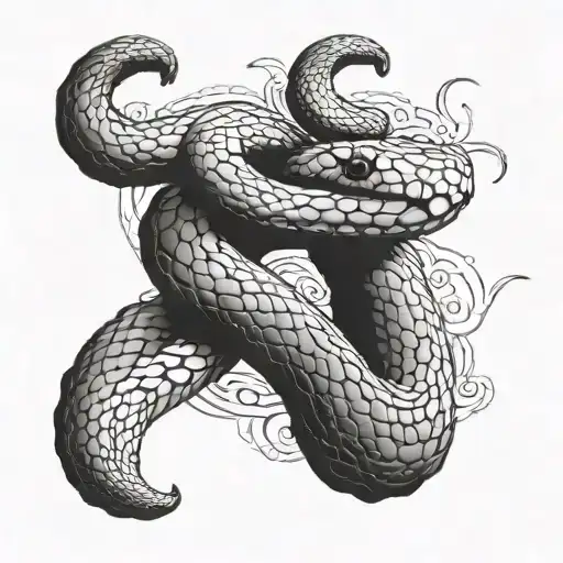 Snake Wrapped Around The Forearm