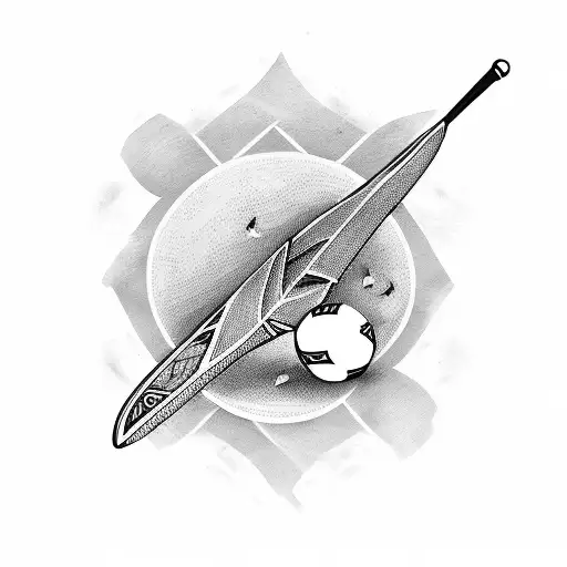 Cricket Bat And Ball In A Fierce Battle