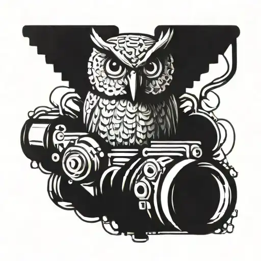 4 Cylinder Inline Engine And Owl