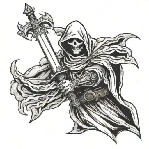 Reaper Holding Sword