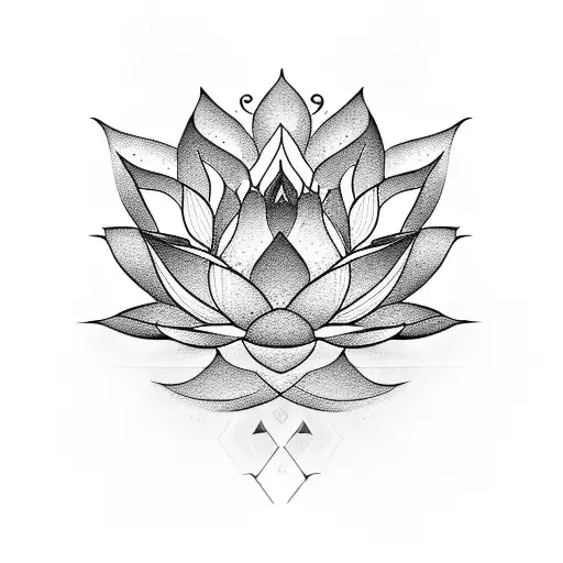 Lotus Flower With Stoicism Virtues