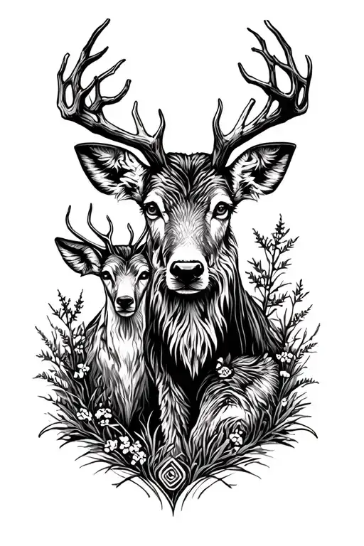 Hunting Scene With Animals