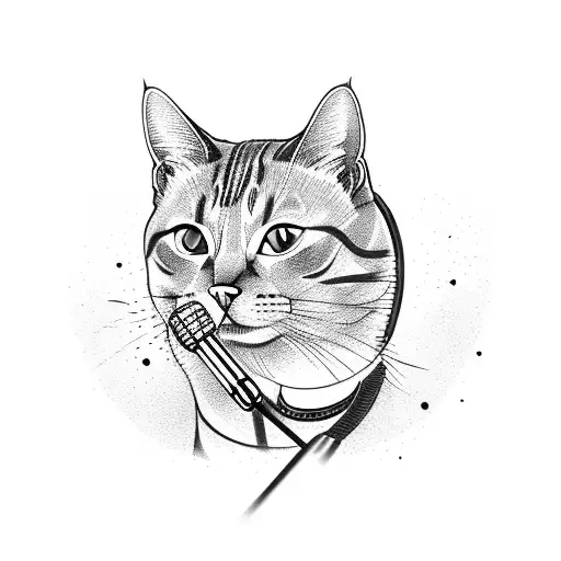 Cat With Microphone