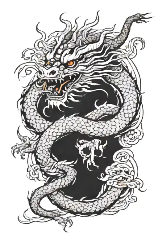 Japanese Dragon For Whole Arm