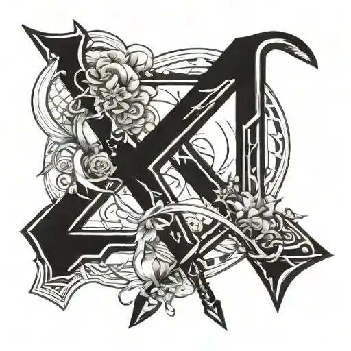 Arrow And Bow With The Letter 'A' Is Created In The Shape