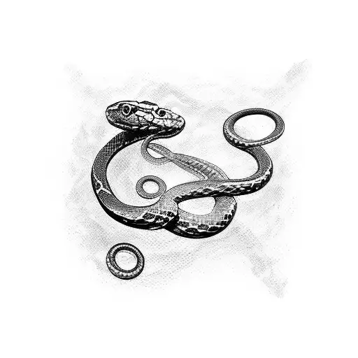 A Snake Wrapped Around A Treble Clef Symbol