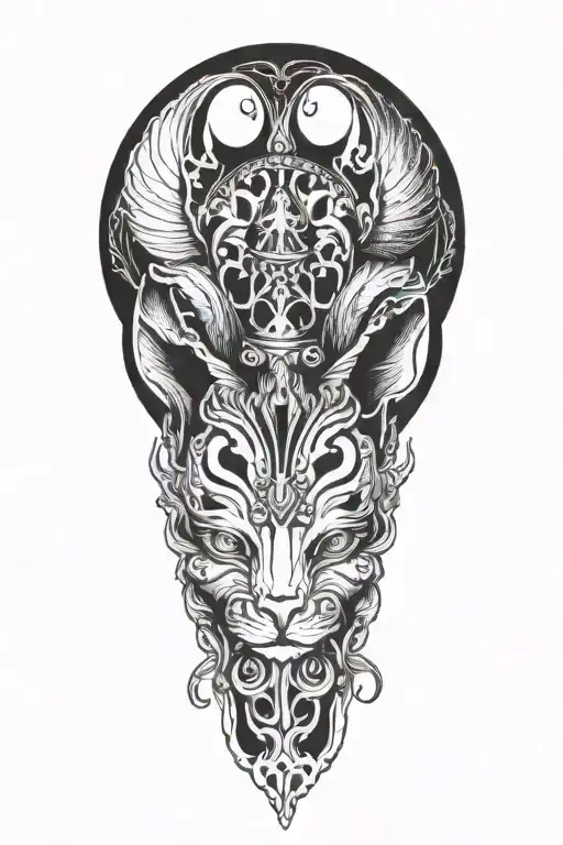 Satanic Rabbit With Horns