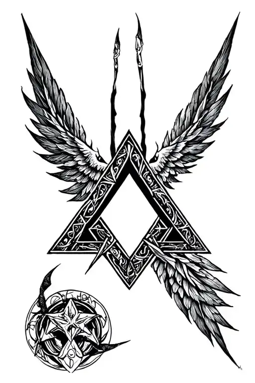 Momenti Mori And Valknut Symbol