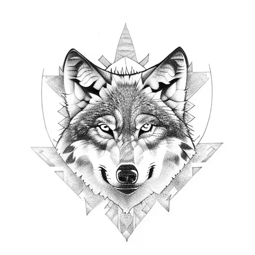 Wolf With Vegvisir