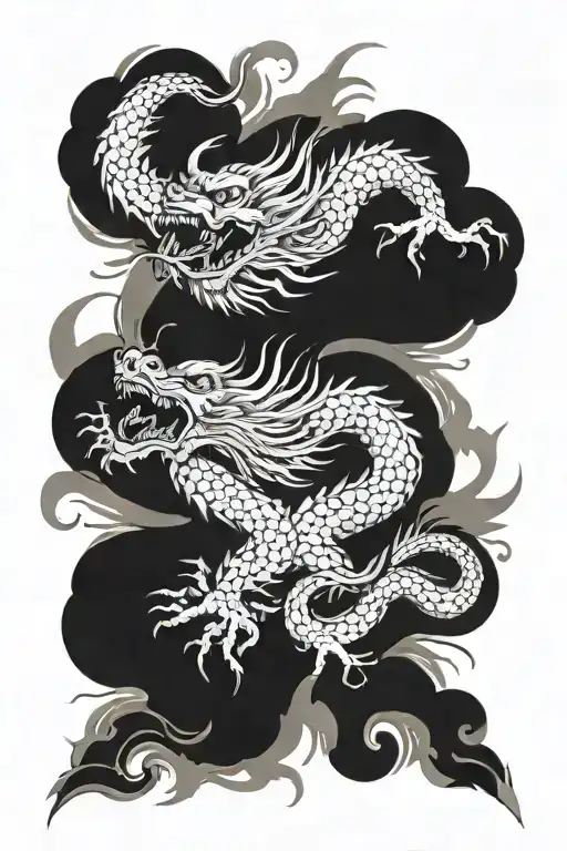 Japanese Dragon That Goes Around The Arm Sleeve