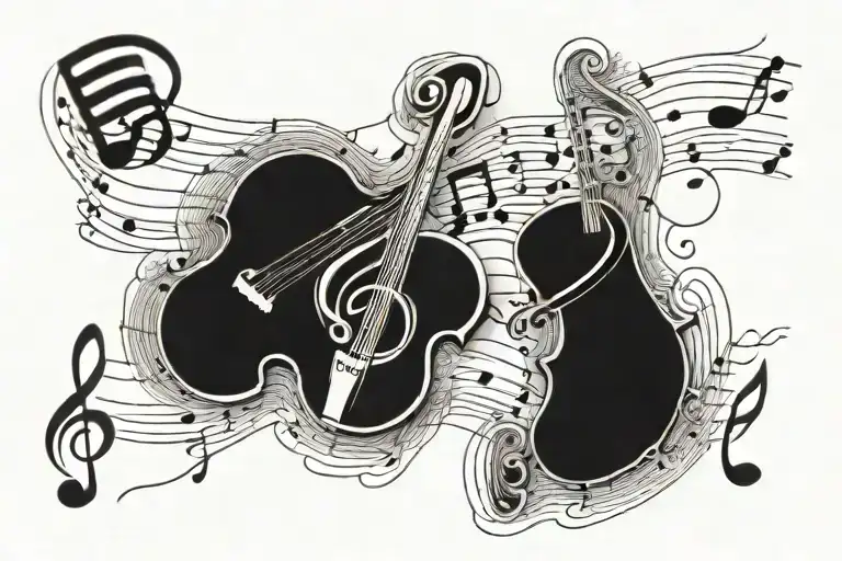 A Music Sheet With Hidden Military Symbols