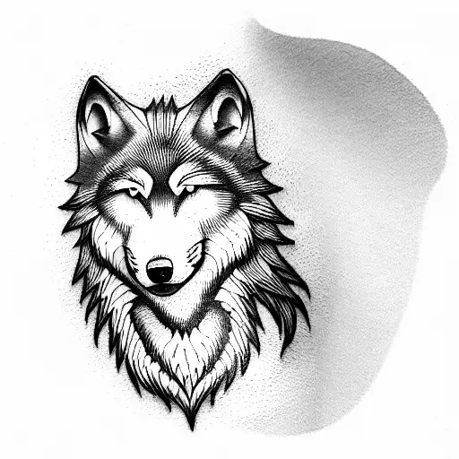 Wolf Standing On A Hill