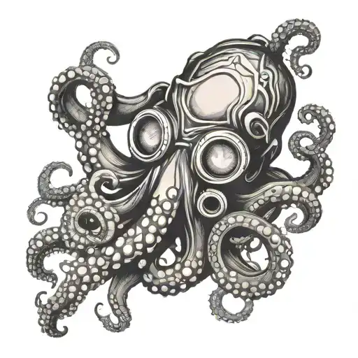 Octopus With Gas Mask