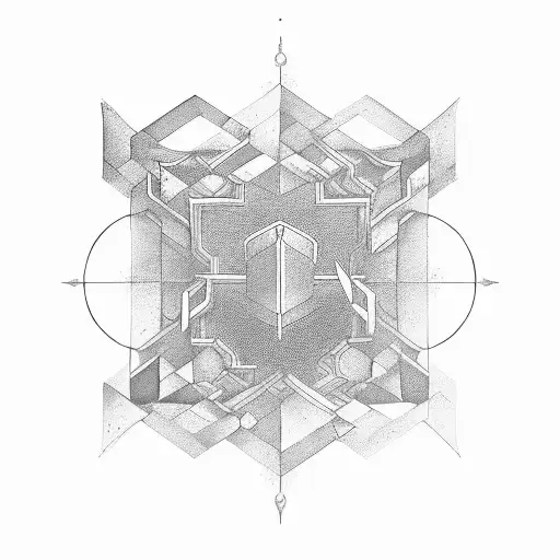 Enigmatic Symbol Hidden Within A Labyrinth