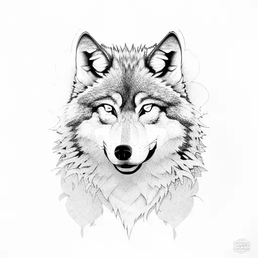 Angry Wolf From Side