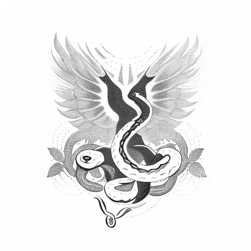 Olive Branch With Snake On It