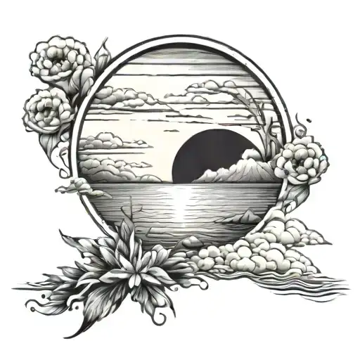 Sunset Going Into Starts