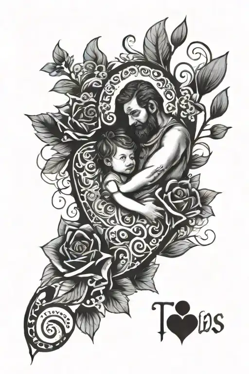 Daughter Holding Fathers Heart