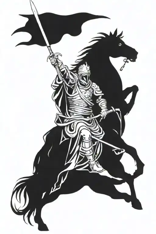 A Saint On A Horse Killinv A Draggon With A Spear