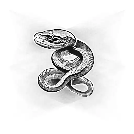 Snake Wrapping Around The Numbers 444