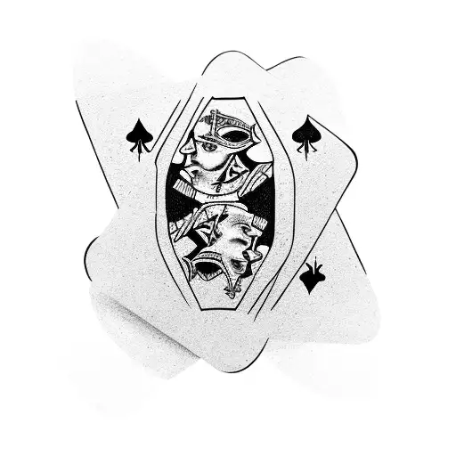 Dices Cards And Joker On Forearms