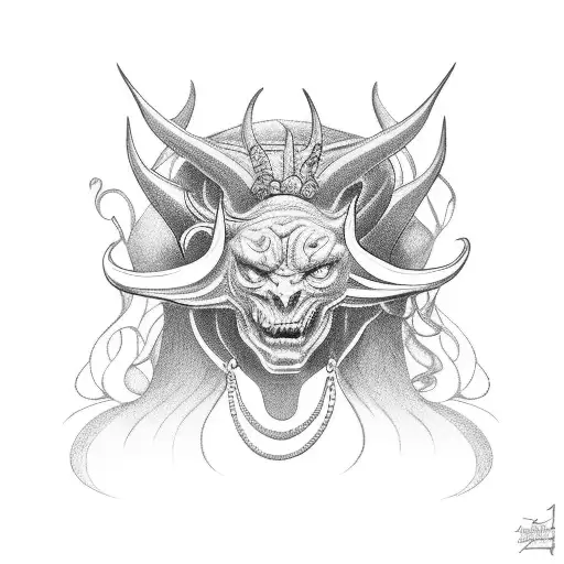 Lady And The Devil And Rosary