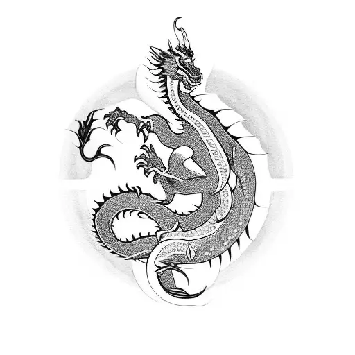 Mandala-inspired Dragon