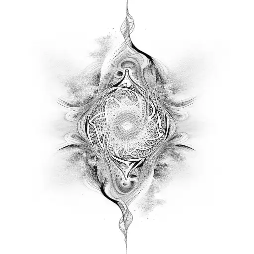 Abstract Flowy Water Minimalist Black And White