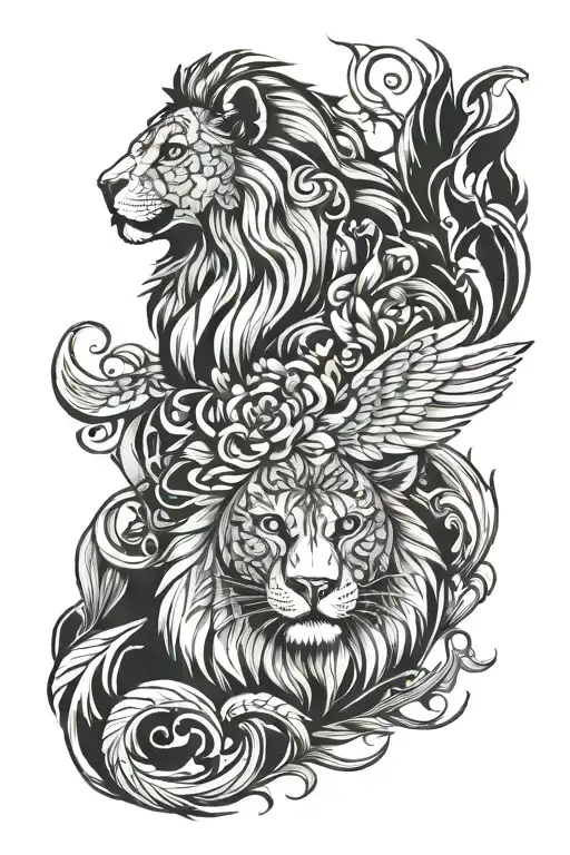 Lion And Owl One A Side