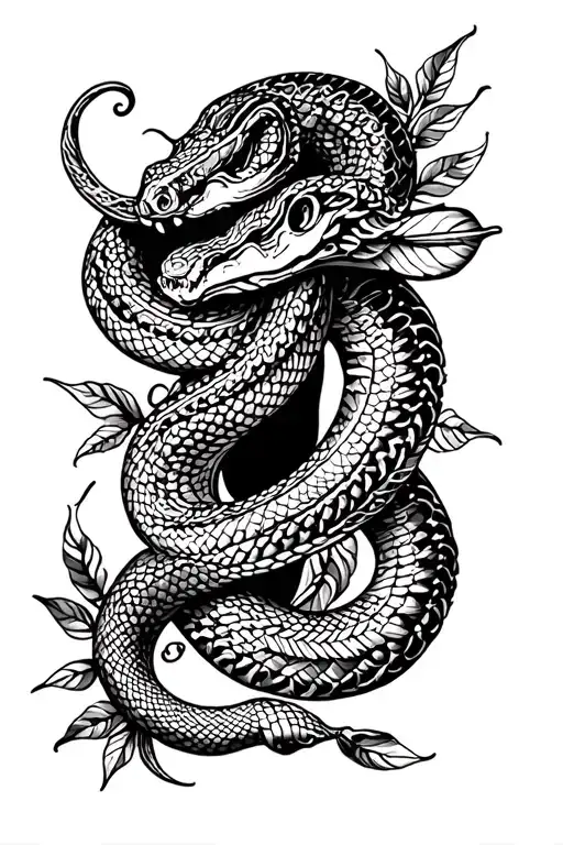 Mexican Culture Tattoo That Includes Snake