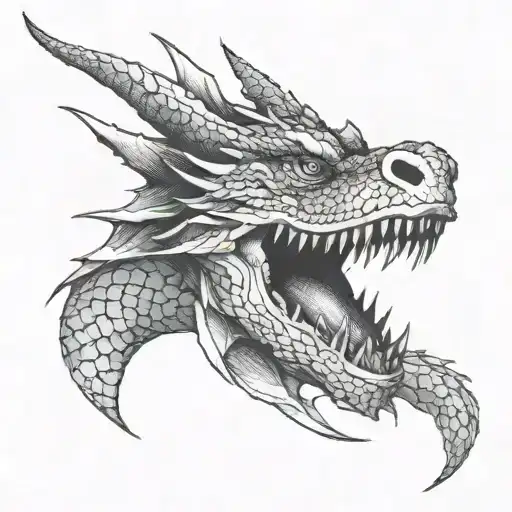 Earth Dragon Profile Head Only