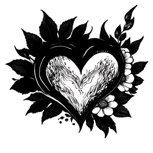 Burning Love Letter With Floral Back Ground