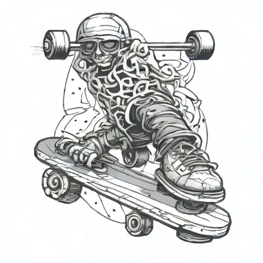 A Broken Bone Transforming Into A Skateboard Deck