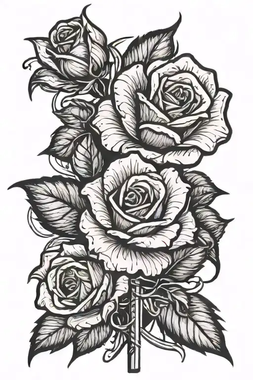 Cross Wrapped In A Rose